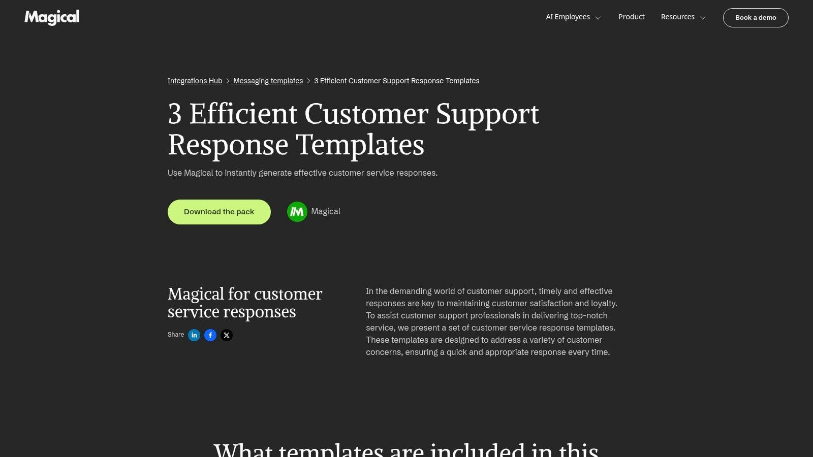 Magical's Customer Support Response Templates