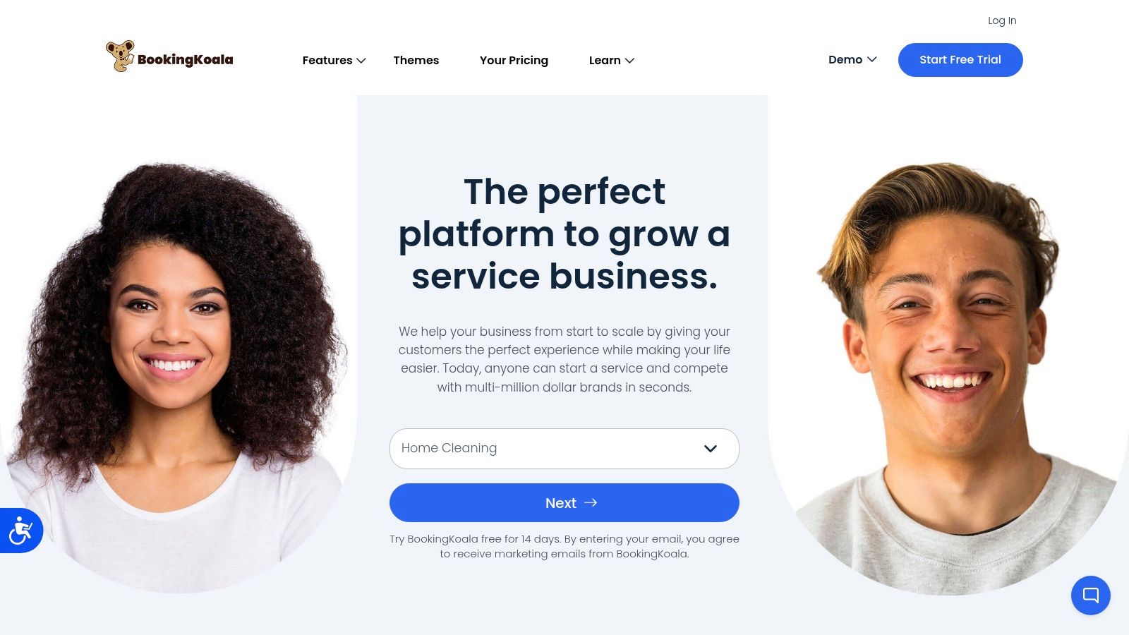 BookingKoala provider dashboard showing job details and schedule