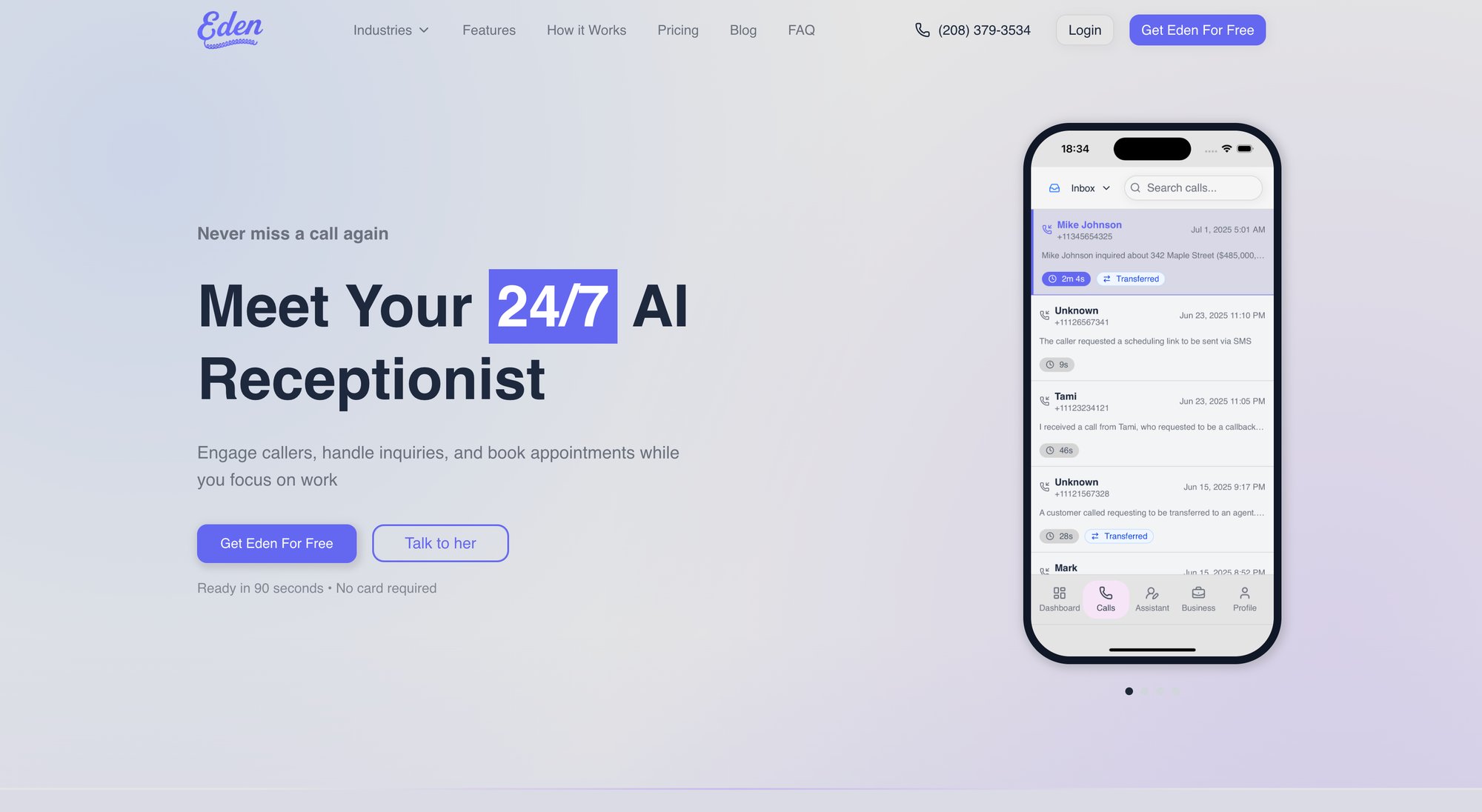 Eden AI's website interface