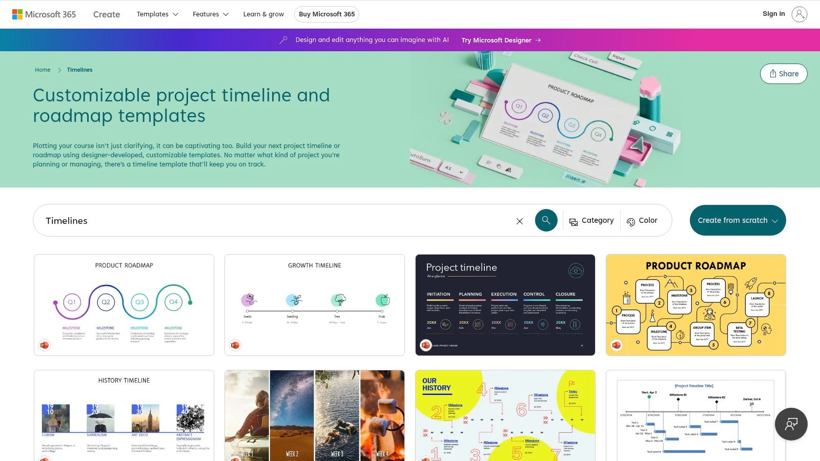Microsoft Create (Office Templates)