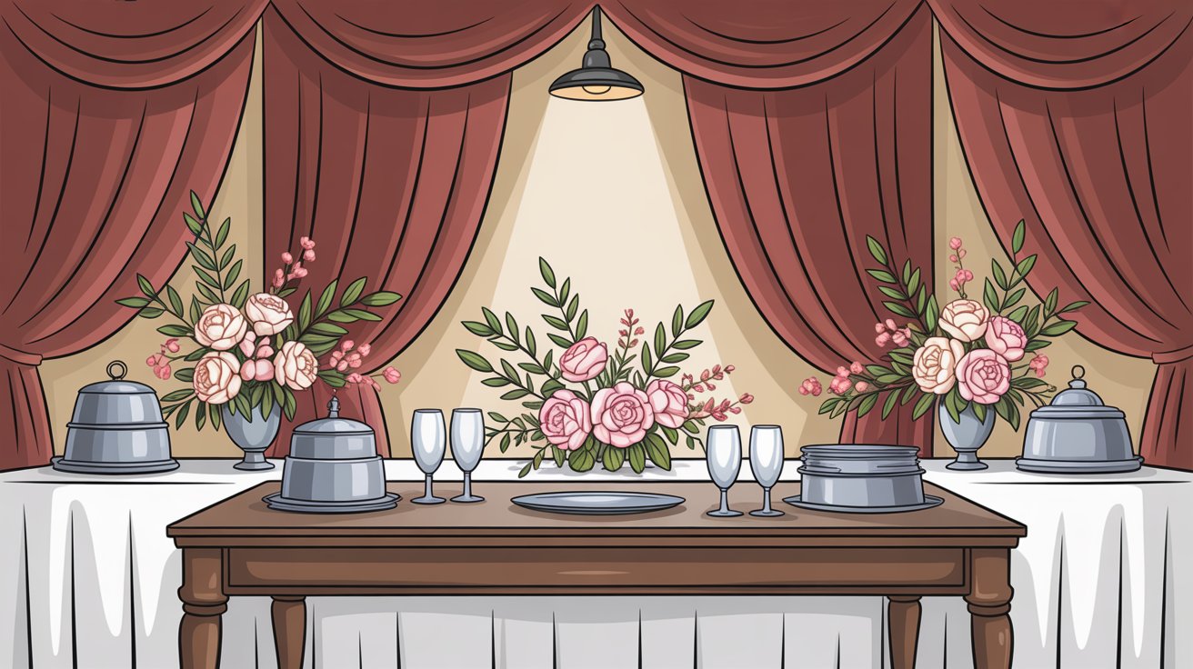 Event day setup and execution preparation illustration