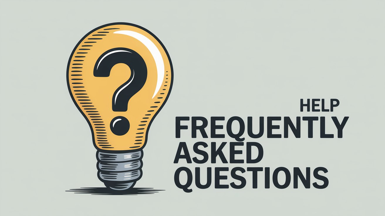 Illustration showing frequently asked questions and helpful information about AI receptionists