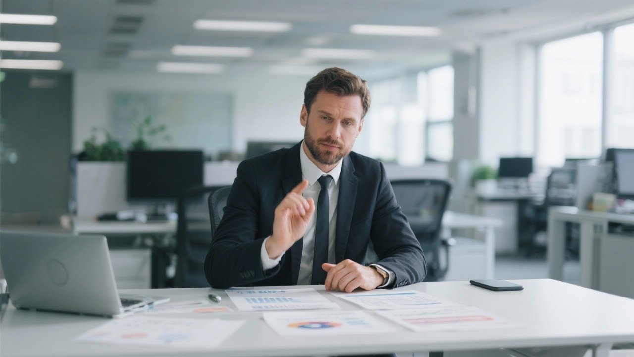 Business professional evaluating and comparing telephone answering service providers and features