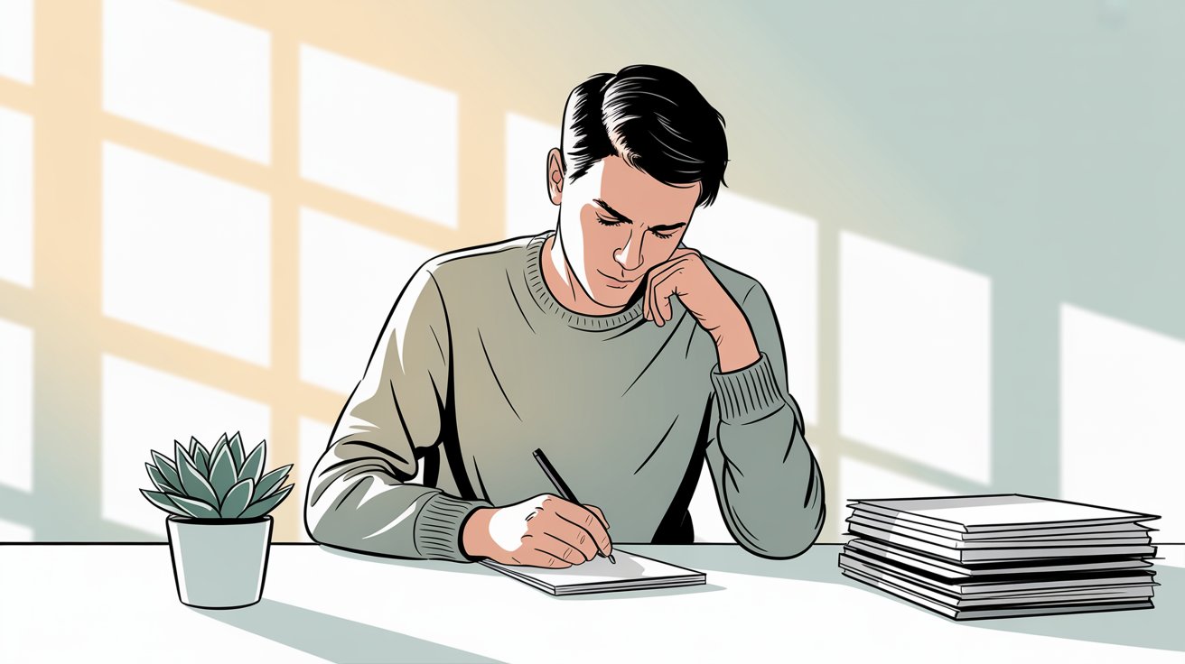 Focused productive worker free from phone distractions